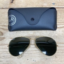 Vintage Ray-Ban Bausch Lomb B L Made in USA Gold Aviator Sunglasses 62-14