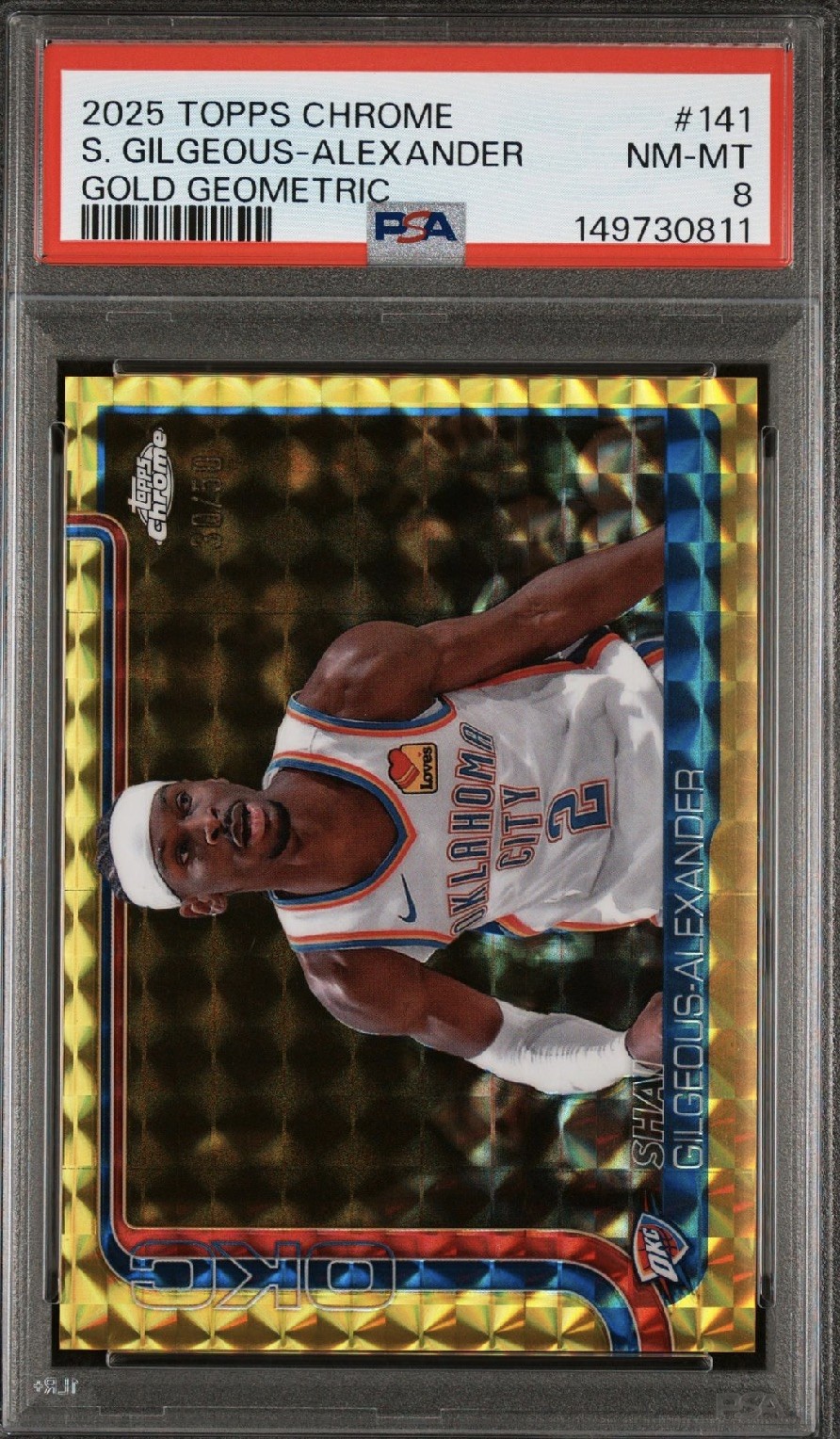 Shai Gilgeous-Alexander 2025 Topps Chrome #141 Gold Geometric