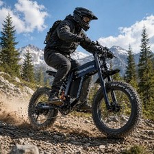 1500W Electric Bike 60V 30Ah 41MPH 20" Fat Tire E Mountain Bike Hydraulic Brakes