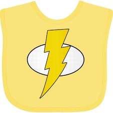 Inktastic Superhero Baby Lightening Bolt Baby Bib Lightning Hero Graphic Novel