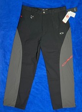 OAKLEY JAPAN ICON SHAPE WIDE TAPERED GOLF PANTS WITH X METAL STYLE DIVOT NEW 34