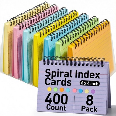 400PCS Index Cards, 4x6 Large Index Cards with Key Rings for School, Flashcar...