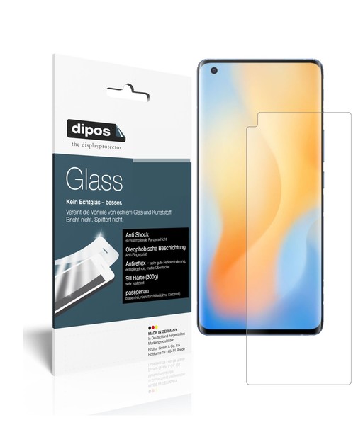 2X Schutzfolie FüR Vivo X50 Pro Matt - Anti-Shock 9H Folie Dipos Glass-image