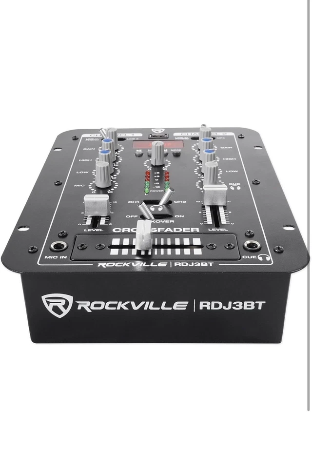 Rockville RDJ3BT 2 Channel DJ Mixer with USB, Bluetooth, Talkover, 4 Line Inputs - Image 3 of 4