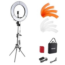 Ring Light 18inch Kit: 55W 5600K RL-18 w/Stand, Phone Holder, Soft Tube