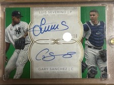 TOPS LUIS SEVERINO GARY SANCHEZ SIGNED/10 #b15190