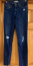 Lauren Conrad Skinny Ankle Women  s Jeans Sz 4 Raw Hem Distressed
