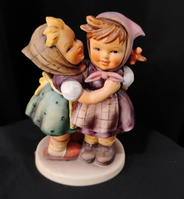 Vintage  Goebel Hummel Figurine  Telling Her Secret  #196/0, 6.5'' Tmk 6 Signed