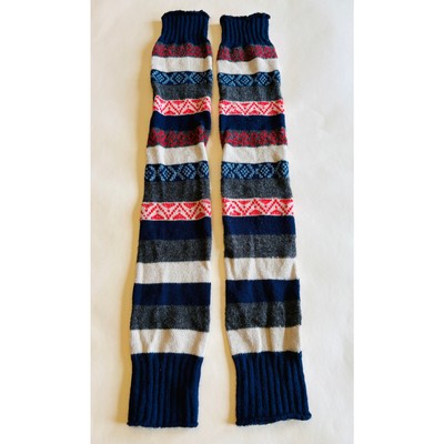 Set of Handmade knitted colorful leg warmers - winter ballet
