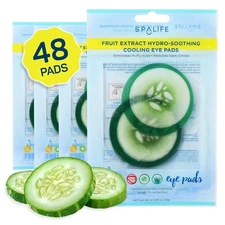 SpaLife Cucumber Korean Eye Patches | Dark Circles & Puffy Eyes 48 Count 