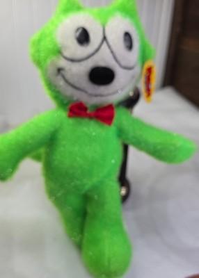 Vintage 2003 Felix the Cat Toy Stuffed Animal Green Plush Toy 15''