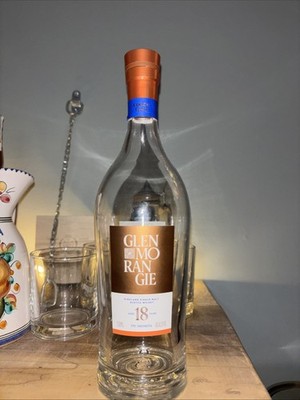 Glenmorangie Scotch Whiskey 18 Years Old Extremely Rare Empty Bottle
