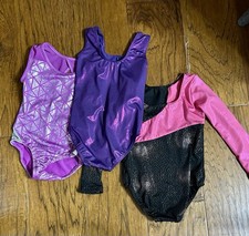 Girl s Gymnastics Leotards Size 4/5 Excellent Condition Lot Of 3