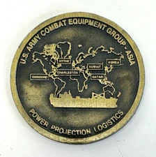 US Army Combat Equipment Group Asia Commanders Challenge Coin
