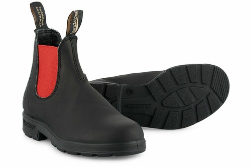 Blundstone Boots Unisex Style 508 Australian Chelsea - Black / Red - Picture 5 of 5