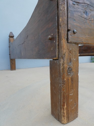 Letto matrimoniale rustico in legno massello, primi '900! - Foto 9 di 12