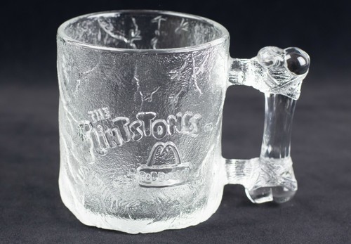 Vintage The Flintstones Pre Dawn McDonalds Becher Tasse Klarglas 1993 Made In USA - Bild 2 von 12