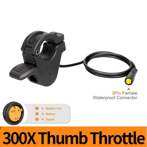 Acelerador de pulgar para bicicleta eléctrica de 12V-72V 300X enchufe WP para motor medio Bafang BBS01/02 BBSHD SU - Imagen 5 de 11