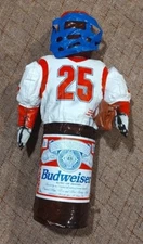 Vintage 1993 Budweiser NFL Player #25 Inflatable Bar Display 32 Inch w/ Hanger