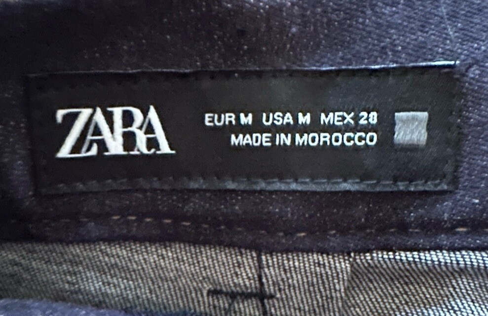 Zara Dark Blue Denim Looking Dress Pant, Size Medium, Womens thumbnail 4