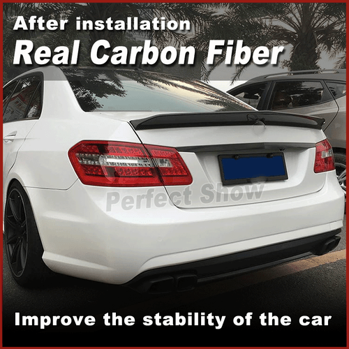 Fit for Benz W212 E200 E300 E400 E63 REAL Carbon Boot Trunk Spoiler Wing Lip - Picture 2 of 13