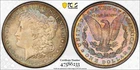 1887 P Morgan Silver Dollar Us Coin PCGS CERTIFIED Ms64+ Rainbow Toned