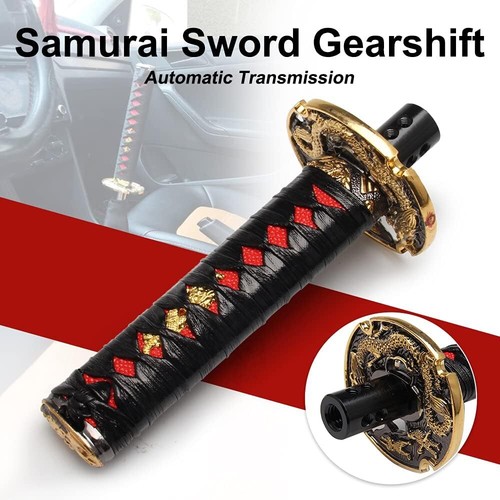 Universal Car Samurai Sword Black Automatic Gear Shift Knob Shifter Katana Metal - Picture 5 of 7