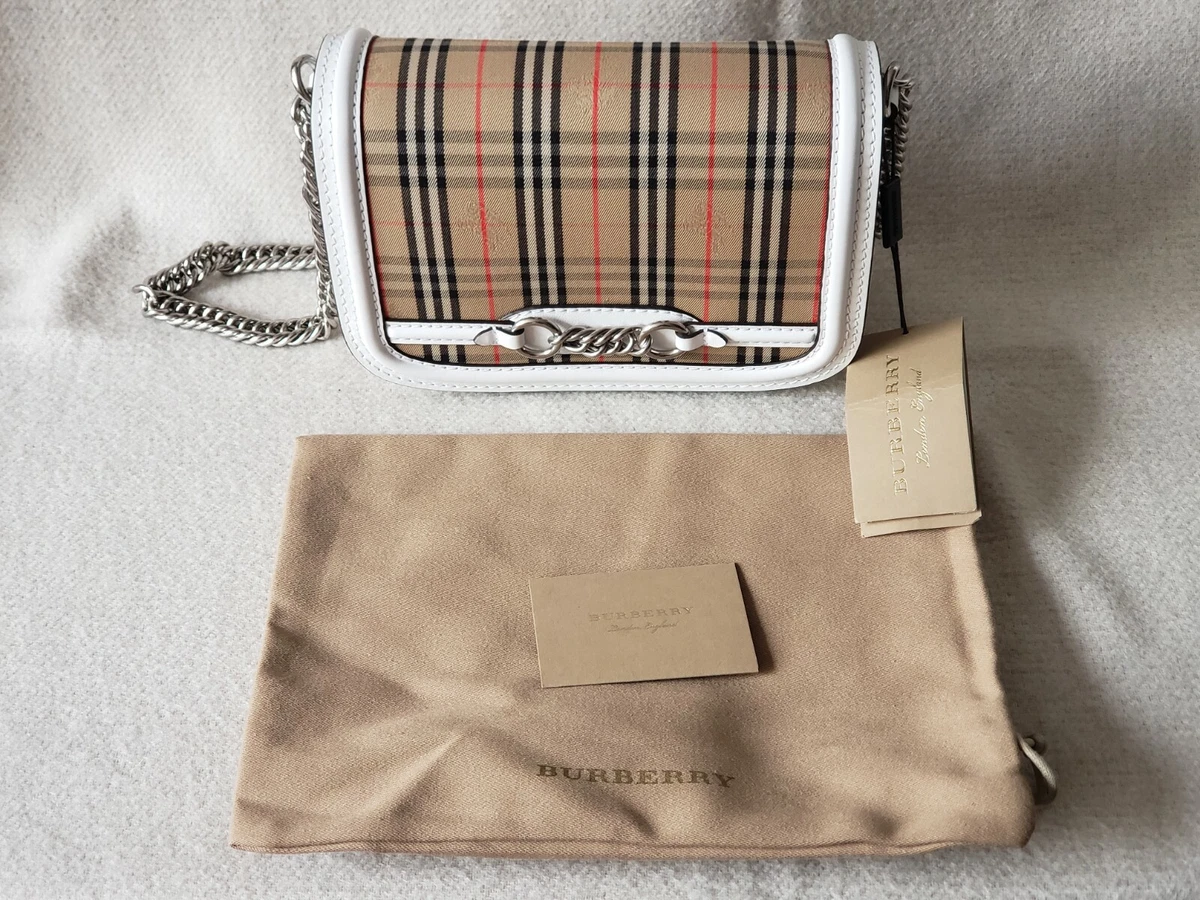 Burberry check hotsell link bag