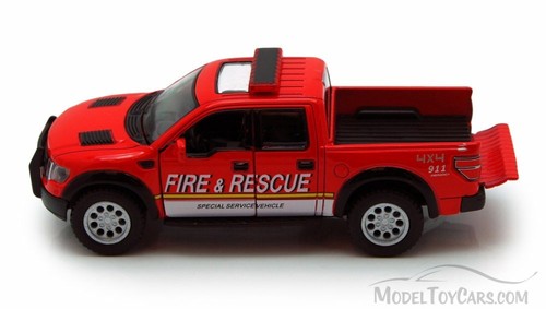 2013 Ford F-150 SVT Raptor SuperCrew Pickup Truck Fire Rescue 1/46 Diecast Car - Picture 8 of 8