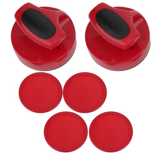 Hockey Game Table 94MM Slider Pusher Set With 4 Pucks Accessories Large Red - Picture 8 of 12