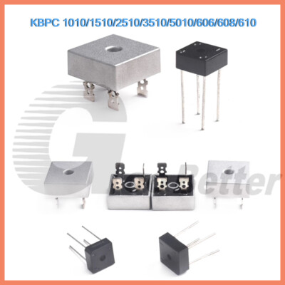 Bridge Rectifiers 6A to 50A 100V to 1000V Through Hole PCB and Chassis Mount