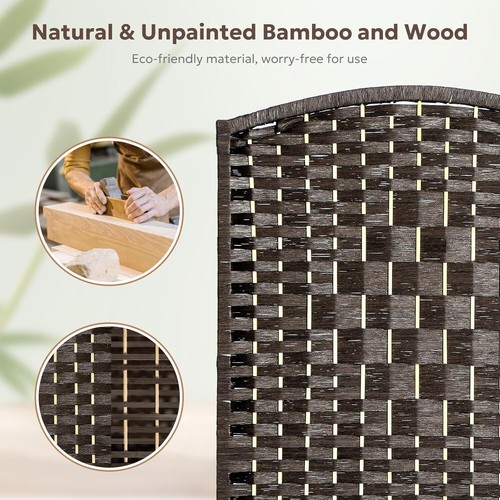 Room Divider 2-in-1 Room Divider 4/6 Panel for Room Separation Privacy Screen - Picture 33 of 38
