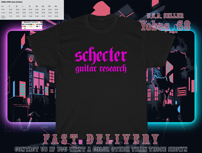 New Tee Shirt Schecter Guitars Men's T-Shirt American T-Shirt