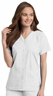 8232 FREE SHIPPING! Landau Women's Short Sleeve Snap Front V-Neck Tunic 