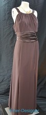 Davids Bridal F12732 Chiffon Charmeuse Dress long Gown Bridesmaid Halter 18 NEW