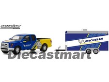 Ford F-150 2016 y remolque Michelin neumáticos enganche y remolque 13 1:64 Greenlight 32130C 