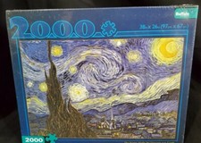 2000pc THE STARRY NIGHT JIGSAW PUZZLE Vincent Van Gogh Buffalo Games NEW SEALED