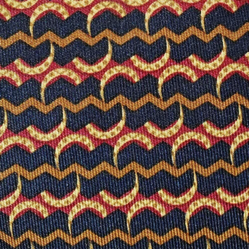 HERMÈS HERMES ~ CRAVATTA ABITO SETA UOMO ~ 7105oa 7105 OA ~ BEIGE MARRONE CHIARO BLU ROSSO ~ 57"