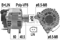 ERA Lichtmaschine Generator 180A 14V FüR VW Passat Alltrack 2.0 TDI 1.6