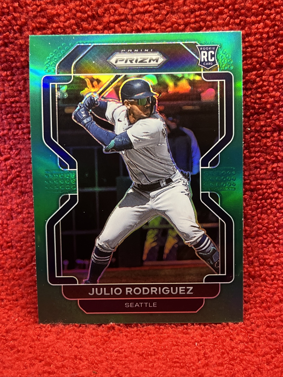 2022 Panini Prizm Julio Rodriguez RC 40 Green Seattle Mariners NM 