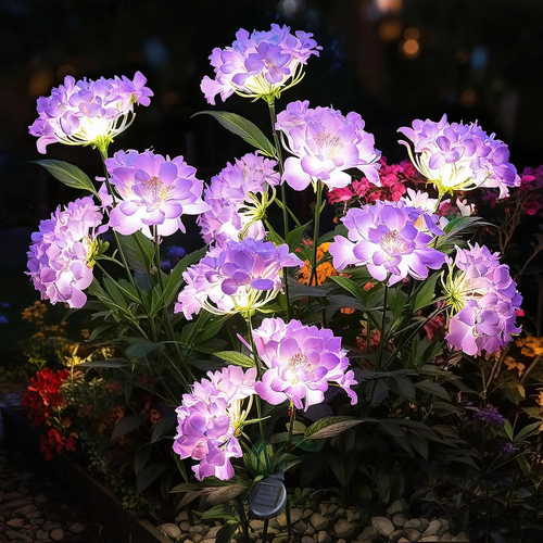 Garden Lights Solar Flower Light, LED Solar Powered Outdoor Light Decor for Path