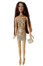 SaLe HM Clothes fits MA ALEX 16" Gold Dress, Purse & Jewelry Fashion NO DOLL d4e