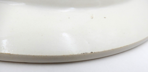 ANTIQUE P&H CHOISY CREAMWARE BATTLE SCENE PLATE ~ MADE IN FRANCE - Picture 12 of 17