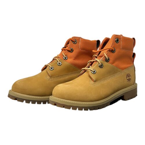 Timberland Premium 6 Zoll wasserdichte Weizen Nubuk Jugendstiefel Gr. 4 - Bild 3 von 6