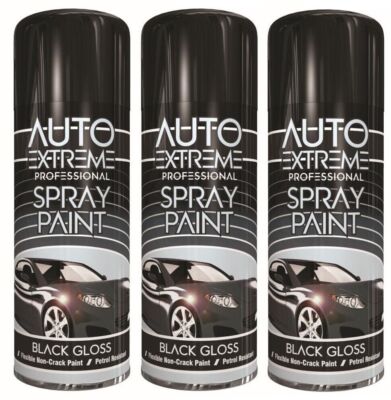 AX BLACK GLOSS Sprühlack Aerosoldose Auto Extreme Auto Van Fahrrad 400ml.