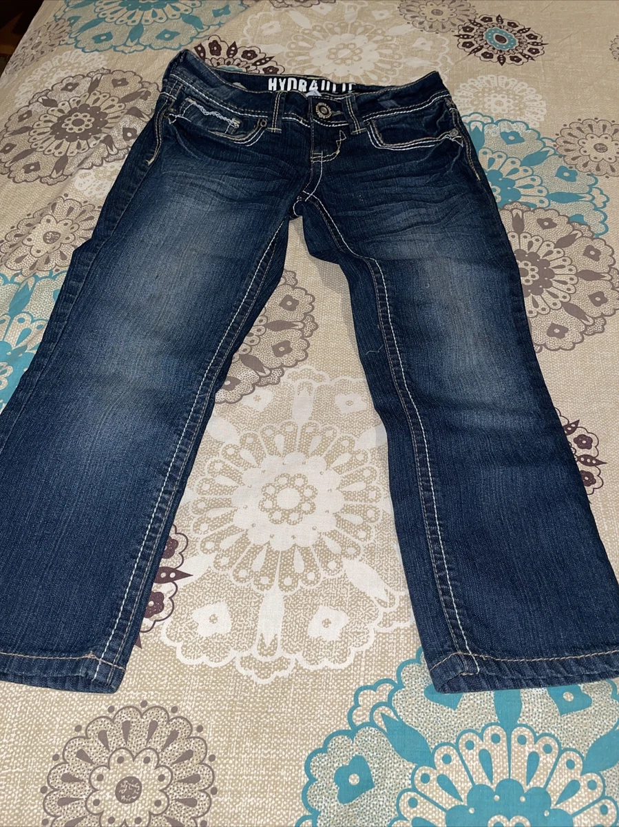 Hydraulic jean capris sale