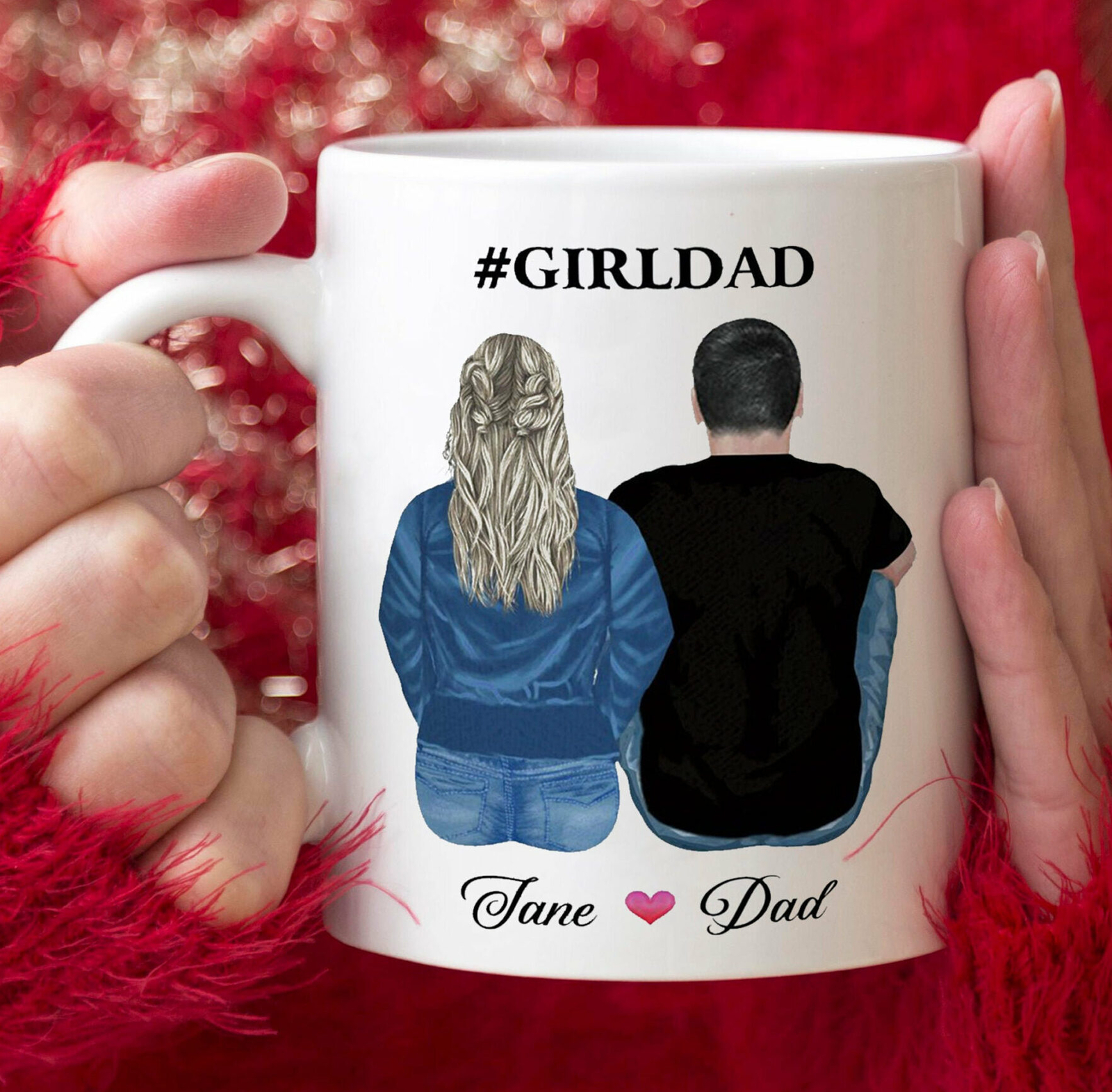 Personalised Girldad Mug Dad Mug Gift Girl Dad Mug Fathers Day Gift For Dad