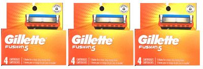 Gillette Fusion5 Razor Blade Refills For Manual or Power Handles - 12 Cartridges