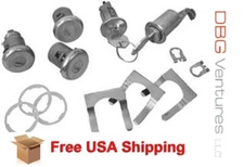 Fits 1968 Camaro Ignition Door Glove Box Trunk Lock Kit Pear Head Key 