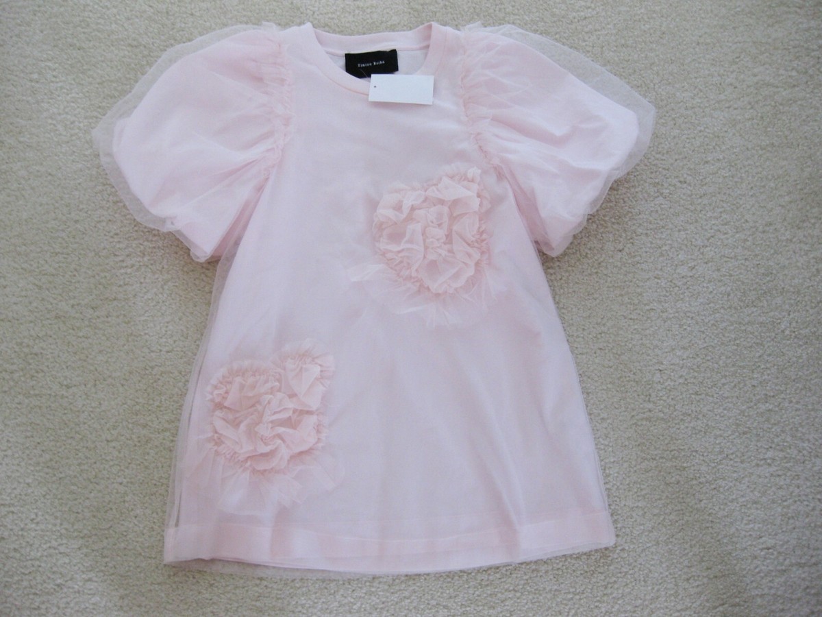 $485 Simone Rocha Dreamy Floral Embellished Tulle Overlay